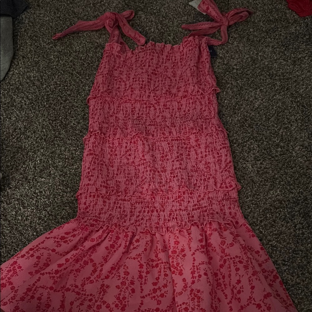 Pink Floral Kids Dress